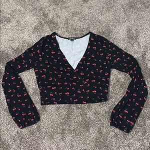 wild fable long sleeve crop top